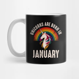 Unicorns Are Born In January Mug